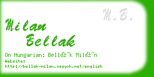 milan bellak business card
